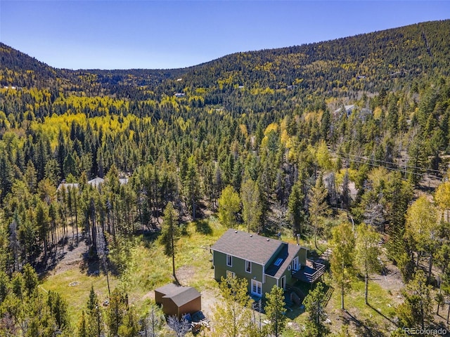 32252 Steven Way, Conifer, CO 80433 - view from above of property featuring a forest and mountains