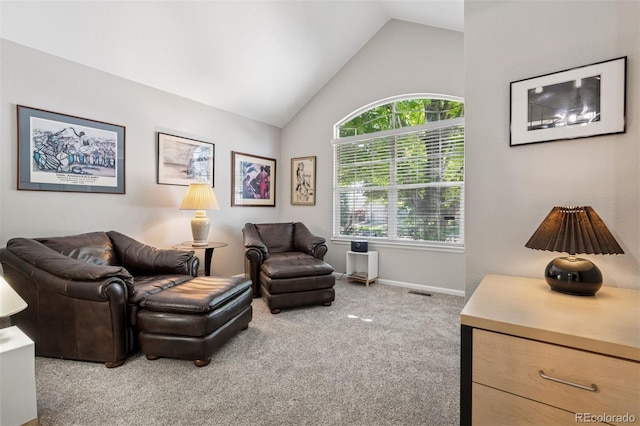 9747 W Peakview Dr, Littleton, CO 80123 - living area with light colored carpet and vaulted ceiling