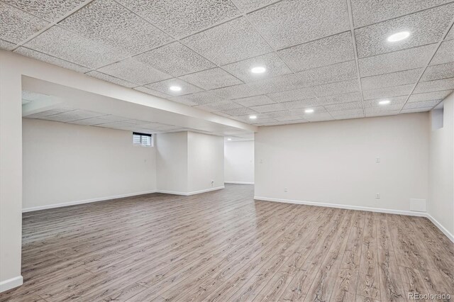 1843 S Pierson Ct, Lakewood, CO 80232 - basement featuring wood finished floors and recessed lighting