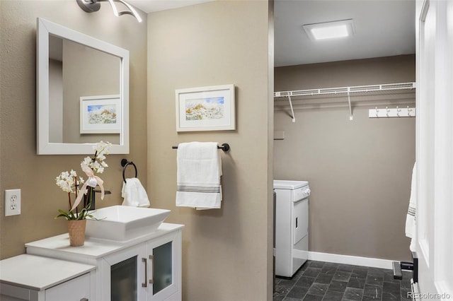 bathroom with vanity