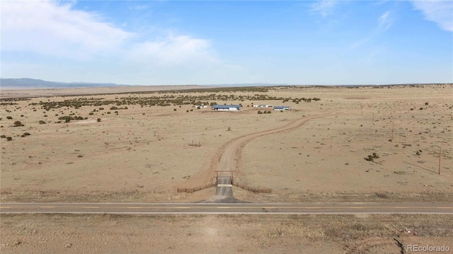 drone / aerial view with a rural view