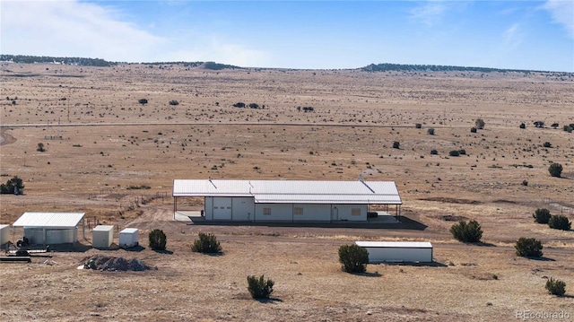 drone / aerial view featuring a rural view