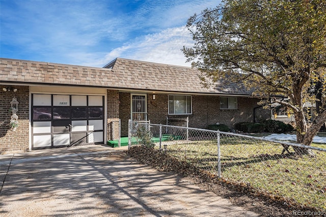 ranch-style house with a garage