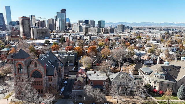 city view with a mountain view