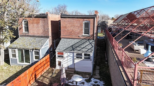 view of rear view of property