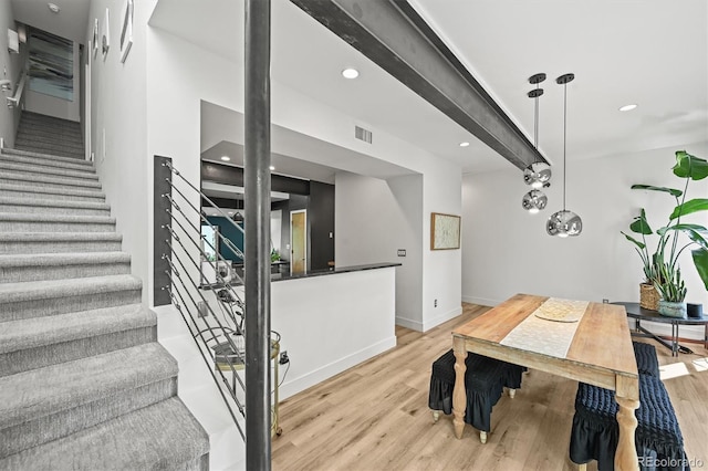 2565 Champa St, Denver, CO 80205 - office space with light wood-type flooring and recessed lighting