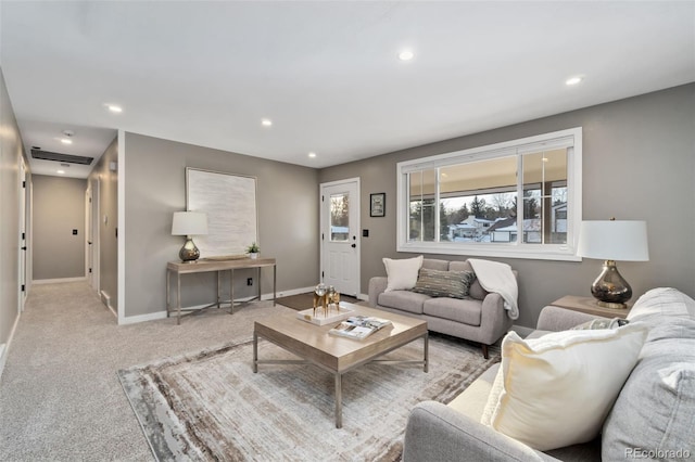 view of carpeted living room