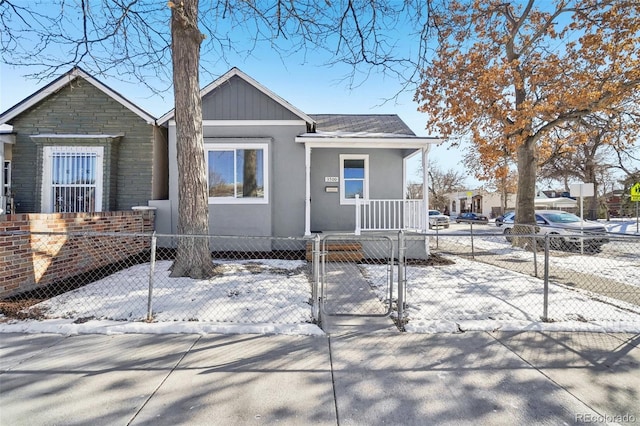 bungalow-style home featuring covered porch