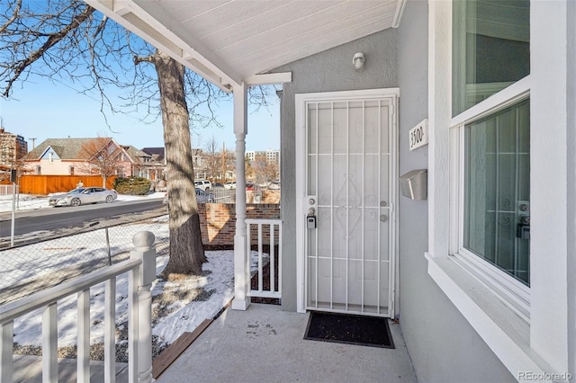 view of doorway to property