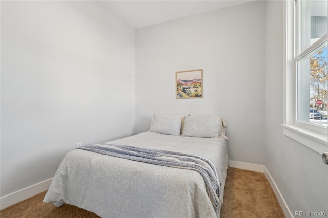 bedroom featuring carpet