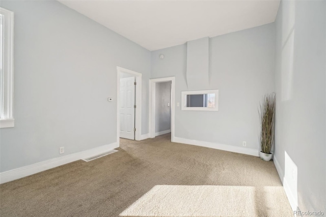 view of carpeted empty room