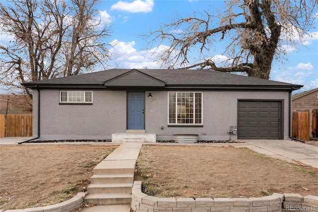 ranch-style house with a garage