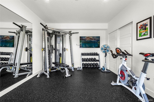 174 Rockingham Cir, Castle Pines, CO 80108 - exercise room with baseboards