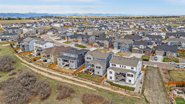 174 Rockingham Cir, Castle Pines, CO 80108 - aerial perspective of suburban area with mountains