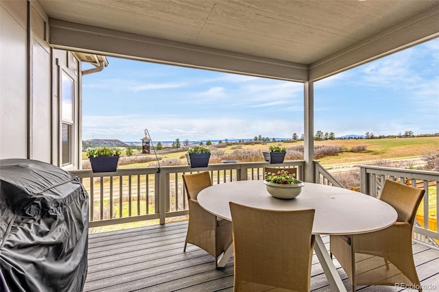 174 Rockingham Cir, Castle Pines, CO 80108 - deck featuring area for grilling and outdoor dining space