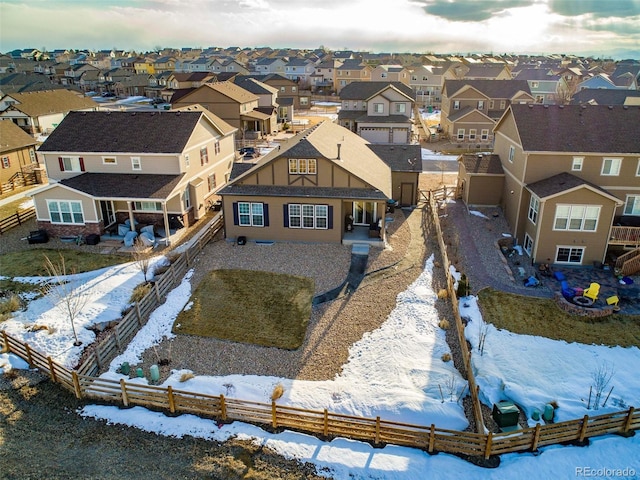 4722 S Netherland St, Centennial, CO 80015 - snowy aerial view featuring a residential view