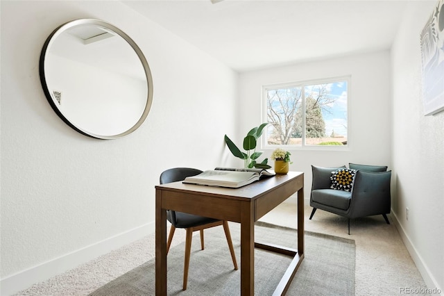 6325 W Portland Pl, Littleton, CO 80128 - home office featuring light colored carpet and baseboards