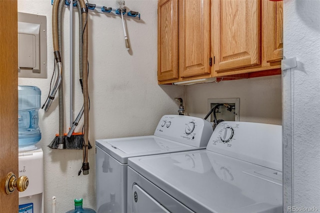 12565 Sheridan Blvd Unit 105, Broomfield, CO 80020 - laundry room with washer and dryer, cabinet space, and a textured wall