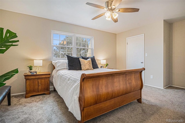 5573 S Lowell Blvd, Littleton, CO 80123 - bedroom with carpet floors, baseboards, and a ceiling fan