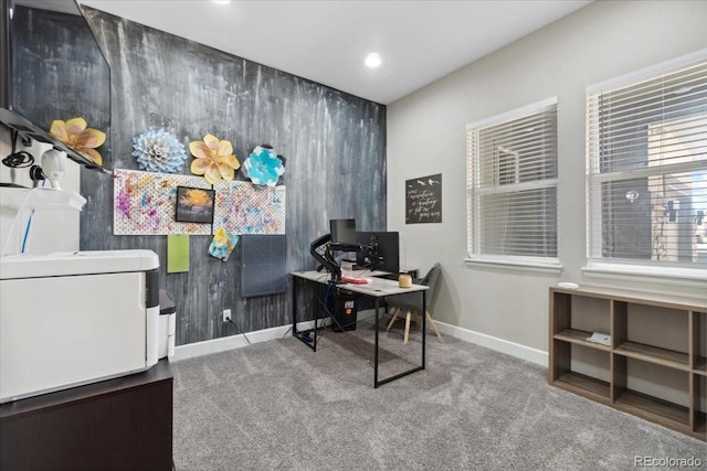 19409 W 88th Dr, Arvada, CO 80007 - carpeted office space with baseboards and recessed lighting