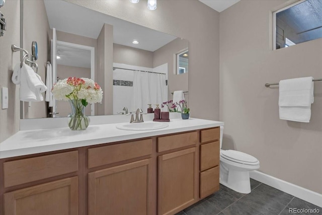 19409 W 88th Dr, Arvada, CO 80007 - bathroom with tile patterned floors, vanity, and a shower with shower curtain
