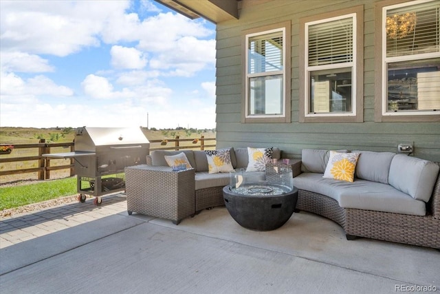 19409 W 88th Dr, Arvada, CO 80007 - view of patio with an outdoor living space and a grill