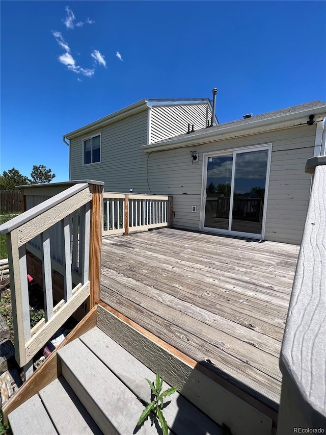 view of wooden terrace