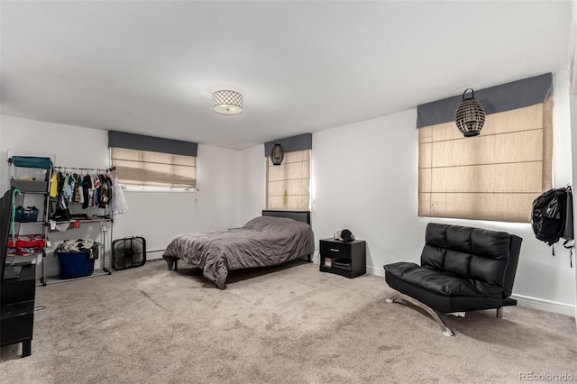 117 6th St, Frederick, CO 80530 - carpeted bedroom featuring baseboards and a baseboard radiator