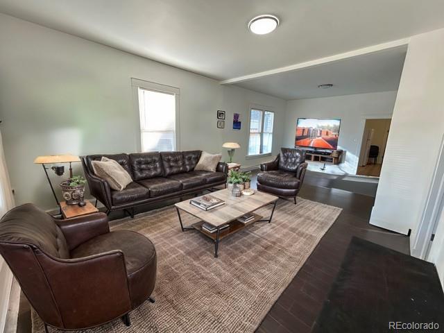 living room featuring hardwood / wood-style floors