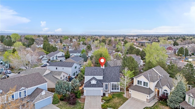 aerial perspective of suburban area