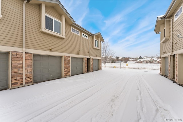 view of snowy exterior