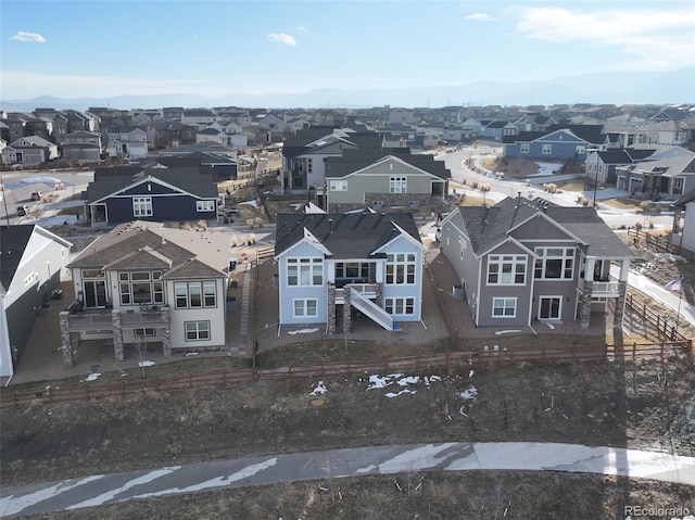 drone / aerial view featuring a residential view