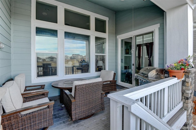 view of wooden terrace