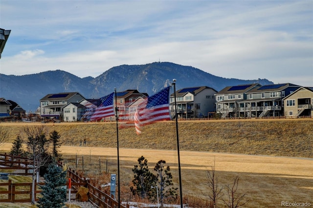 mountain view featuring a residential view