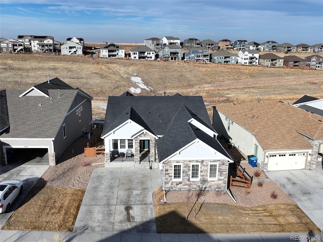 drone / aerial view featuring a residential view