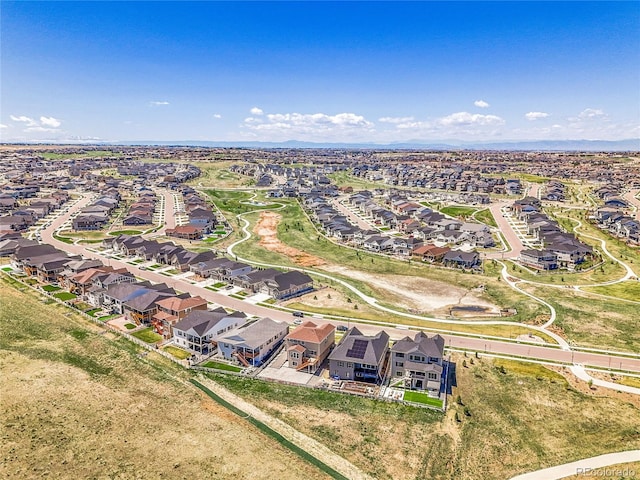 bird's eye view with a residential view