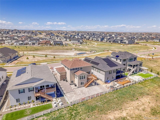 aerial view featuring a residential view