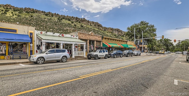 view of street featuring a mountain view