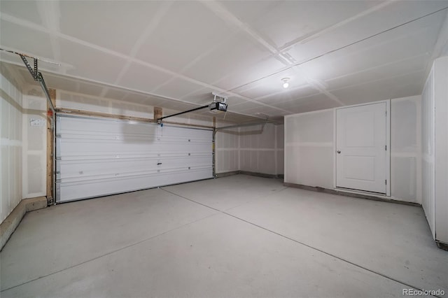 garage featuring a garage door opener