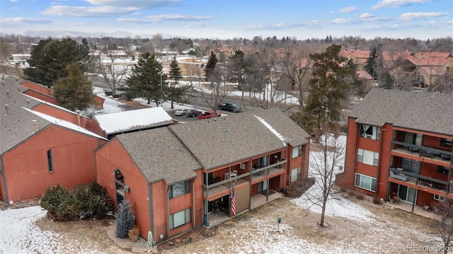 1625 W Elizabeth St Unit G2, Fort Collins, CO 80521 - snowy aerial view with a residential view