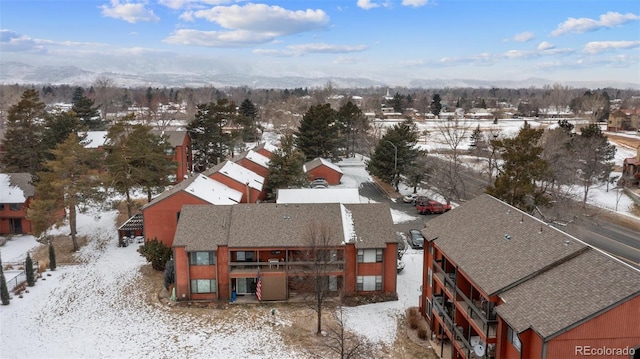 1625 W Elizabeth St Unit G2, Fort Collins, CO 80521 - snowy aerial view with a residential view
