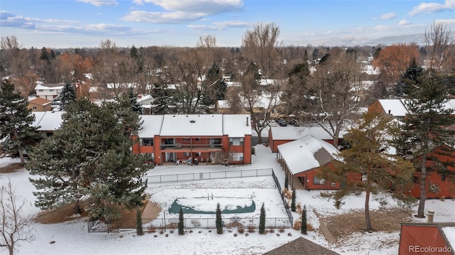 1625 W Elizabeth St Unit G2, Fort Collins, CO 80521 - view of snowy aerial view