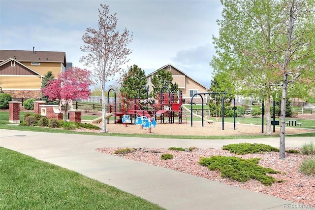 view of community jungle gym