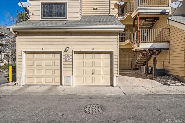 garage with central AC