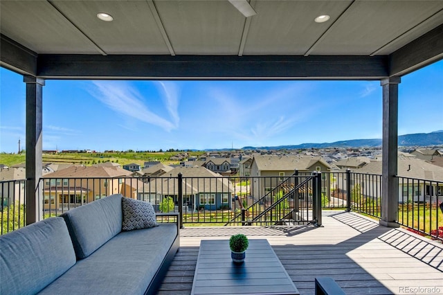 18212 W 95th Pl, Arvada, CO 80007 - deck with a residential view and outdoor lounge area