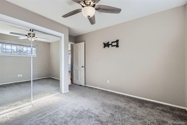 951 Tennyson St, Denver, CO 80204 - unfurnished bedroom with ceiling fan, carpet, and baseboards