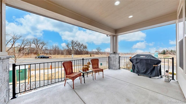 view of patio / terrace featuring grilling area