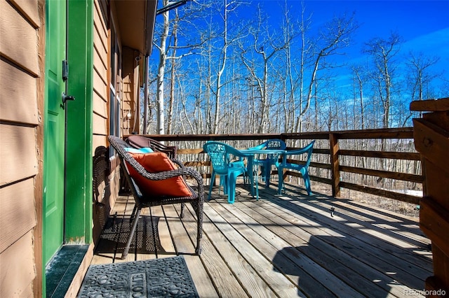 view of wooden terrace