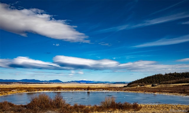 property view of water with a mountain view