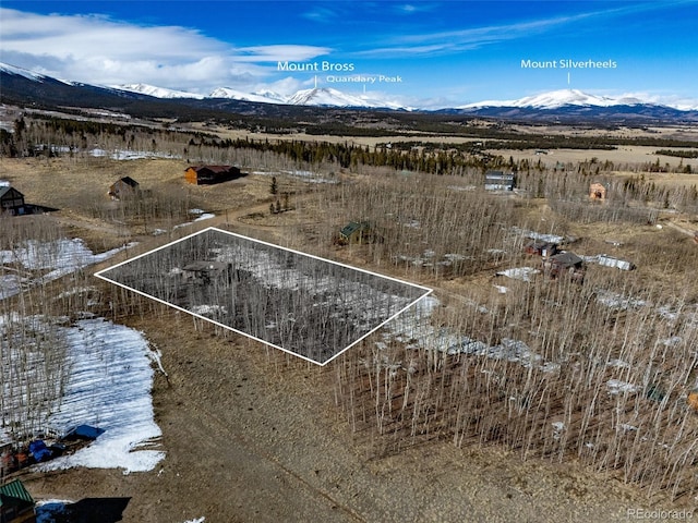 aerial view featuring a mountain view